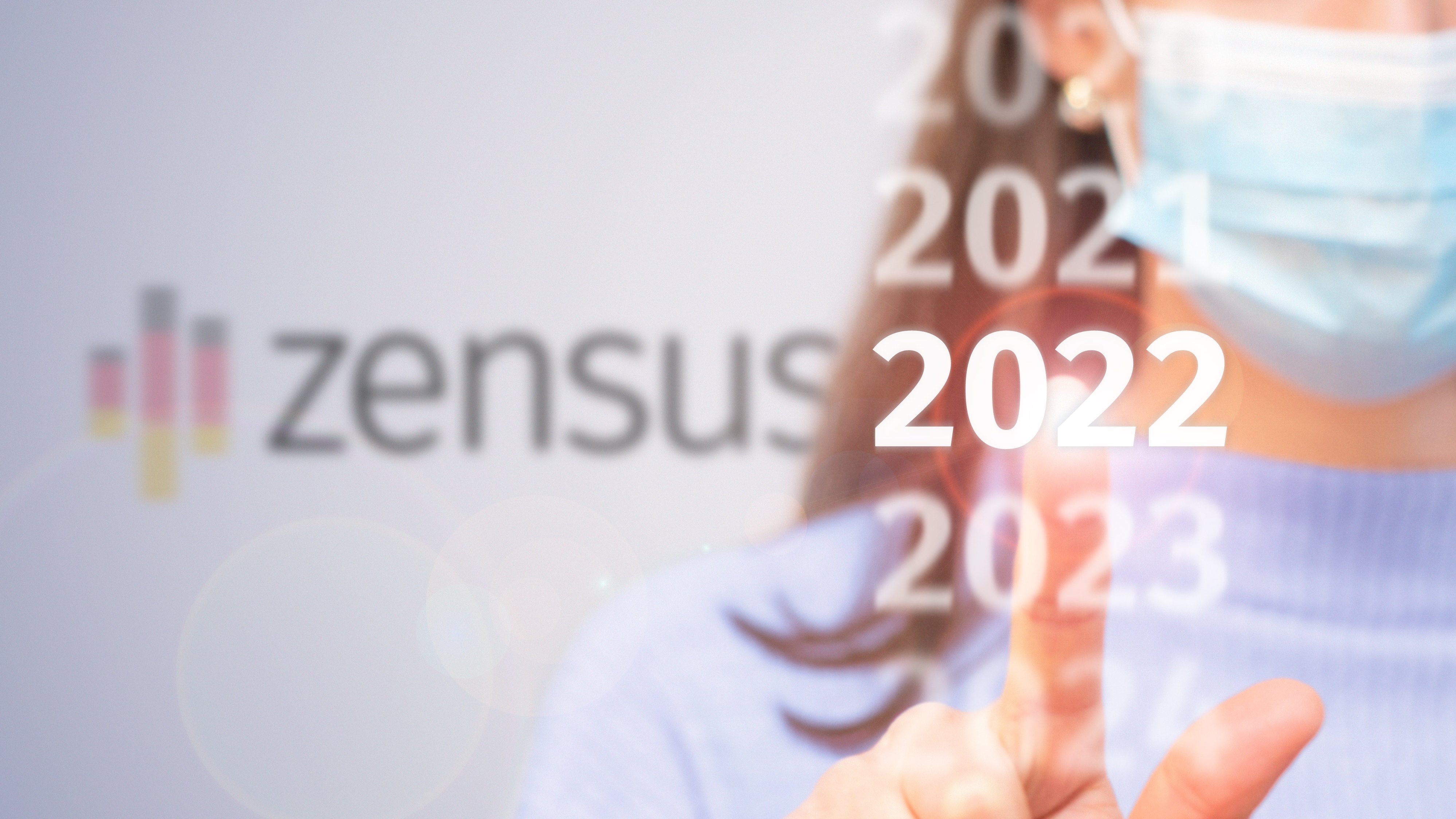 Zensus Symbolbild mit Jahreszahl 2022