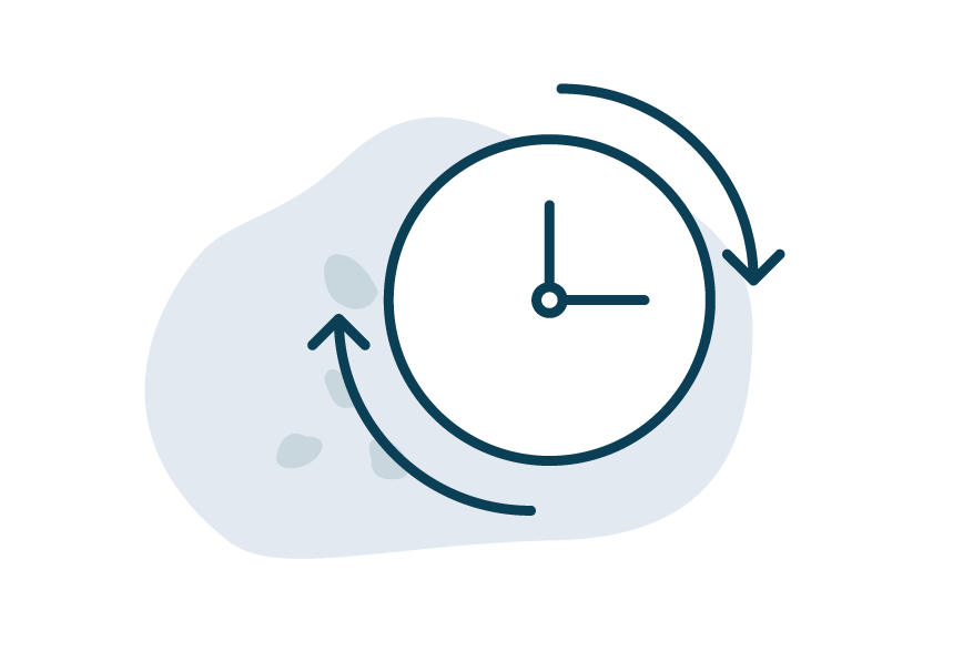 Icon Uhr für flexible Arbeitszeit